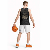 Personalized Haiti First Black Republic Basketball Jersey Negre Marron With Map And Flag - Polynesian Pride