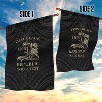 Personalized Haiti First Black Republic Garden Flag Negre Marron With Map And Flag