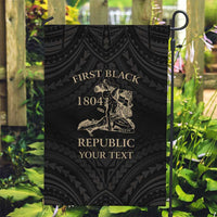 Personalized Haiti First Black Republic Garden Flag Negre Marron With Map And Flag