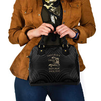 Personalized Haiti First Black Republic Shoulder Handbag Negre Marron With Map And Flag LT9 - Polynesian Pride