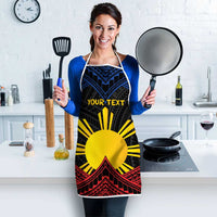 Personalized Philippines Apron Polynesian Tribal Tattoo with Filipino Flag Motif LT9 - Polynesian Pride