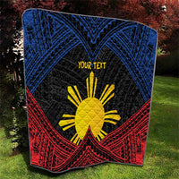 Personalized Philippines Quilt Polynesian Tribal Tattoo with Filipino Flag Motif