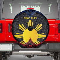 Personalized Philippines Spare Tire Cover Polynesian Tribal Tattoo with Filipino Flag Motif