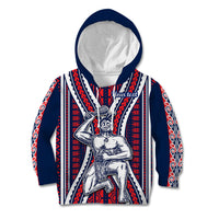 Personalised Aotearoa Father's Day Gift For Dad Kid Hoodie Aroha Ahau Ki A Koe Papa - Maori Style Pattern LT9 Hoodie Red - Polynesian Pride