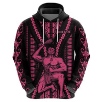 Custom Maori Fathers Day New Zealand Hoodie Aroha Ahau Ki A Koe Papa Pink LT9 - Polynesian Pride