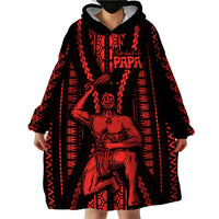 Maori Fathers Day New Zealand Wearable Blanket Hoodie Aroha Ahau Ki A Koe Papa - Red LT9 - Polynesian Pride