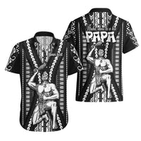 Custom Maori Fathers Day New Zealand Hawaiian Shirt Aroha Ahau Ki A Koe Papa - Black LT9 - Polynesian Pride