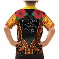 Personalised Papua New Guinea Remembrance Day Family Matching Mermaid Dress and Hawaiian Shirt