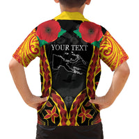 Personalised Papua New Guinea Remembrance Day Family Matching Off Shoulder Short Dress and Hawaiian Shirt LT9 - Polynesian Pride