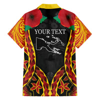 Personalised Papua New Guinea Remembrance Day Family Matching Off Shoulder Short Dress and Hawaiian Shirt LT9 - Polynesian Pride