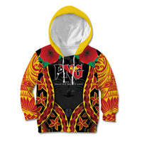 Personalised Papua New Guinea Remembrance Day Kid Hoodie LT9 Hoodie Red - Polynesian Pride