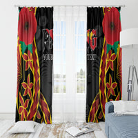 Personalised Papua New Guinea Remembrance Day Window Curtain LT9 - Polynesian Pride