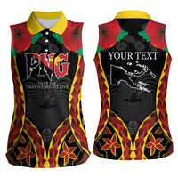 Personalised Papua New Guinea Remembrance Day Women Sleeveless Polo Shirt LT9 - Polynesian Pride