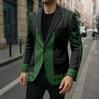 New Zealand Maori Kowhaiwhai Blazer Kakariki Maui and Mangopare - Polynesian Pride