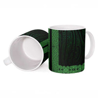 New Zealand Maori Kowhaiwhai Ceramic Mug Kakariki Maui and Mangopare - Polynesian Pride
