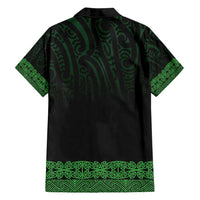New Zealand Maori Kowhaiwhai Family Matching Puletasi and Hawaiian Shirt Kakariki Maui and Mangopare