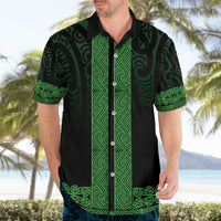 New Zealand Maori Kowhaiwhai Hawaiian Shirt Kakariki Maui and Mangopare