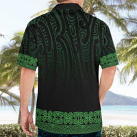 New Zealand Maori Kowhaiwhai Hawaiian Shirt Kakariki Maui and Mangopare