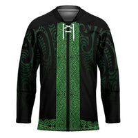 New Zealand Maori Kowhaiwhai Hockey Jersey Kakariki Maui and Mangopare LT9 Unisex Green - Polynesian Pride