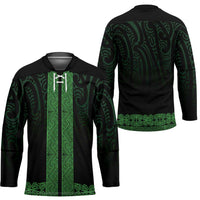 New Zealand Maori Kowhaiwhai Hockey Jersey Kakariki Maui and Mangopare LT9 - Polynesian Pride