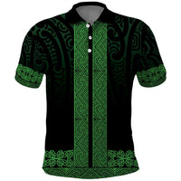 New Zealand Maori Kowhaiwhai Polo Shirt Kakariki Maui and Mangopare