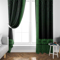 New Zealand Maori Kowhaiwhai Window Curtain Kakariki Maui and Mangopare