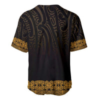 New Zealand Maori Kowhaiwhai Baseball Jersey Karaka Maui and Mangopare