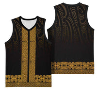 New Zealand Maori Kowhaiwhai Basketball Jersey Karaka Maui and Mangopare - Polynesian Pride