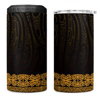 New Zealand Maori Kowhaiwhai 4 in 1 Can Cooler Tumbler Karaka Maui and Mangopare