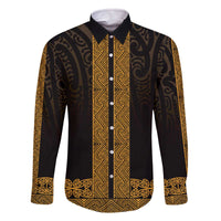 New Zealand Maori Kowhaiwhai Family Matching Off The Shoulder Long Sleeve Dress and Hawaiian Shirt Karaka Maui and Mangopare