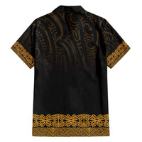 New Zealand Maori Kowhaiwhai Family Matching Puletasi and Hawaiian Shirt Karaka Maui and Mangopare