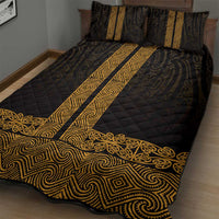 New Zealand Maori Kowhaiwhai Quilt Bed Set Karaka Maui and Mangopare