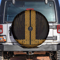 New Zealand Maori Kowhaiwhai Spare Tire Cover Karaka Maui and Mangopare