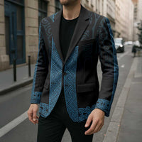 New Zealand Maori Kowhaiwhai Blazer Kikorangi Maui and Mangopare - Polynesian Pride