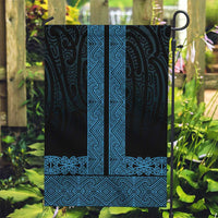 New Zealand Maori Kowhaiwhai Garden Flag Kikorangi Maui and Mangopare