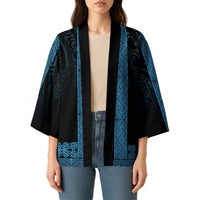 New Zealand Maori Kowhaiwhai Kimono Kikorangi Maui and Mangopare - Polynesian Pride