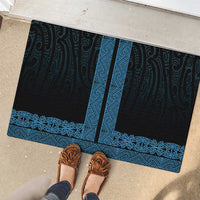 New Zealand Maori Kowhaiwhai Rubber Doormat Kikorangi Maui and Mangopare