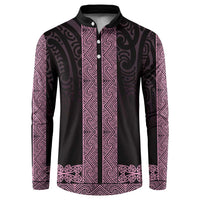 New Zealand Maori Kowhaiwhai Button Sweatshirt Mawhero Maui and Mangopare