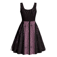 New Zealand Maori Kowhaiwhai Midi Dress Mawhero Maui and Mangopare - Polynesian Pride