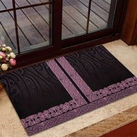 New Zealand Maori Kowhaiwhai Rubber Doormat Mawhero Maui and Mangopare