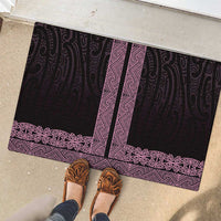 New Zealand Maori Kowhaiwhai Rubber Doormat Mawhero Maui and Mangopare