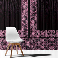 New Zealand Maori Kowhaiwhai Window Curtain Mawhero Maui and Mangopare