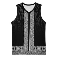 New Zealand Maori Kowhaiwhai Basketball Jersey Pango Maui and Mangopare - Polynesian Pride