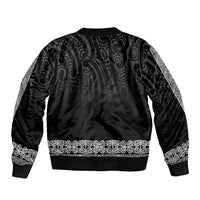 New Zealand Maori Kowhaiwhai Bomber Jacket Pango Maui and Mangopare
