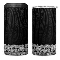 New Zealand Maori Kowhaiwhai 4 in 1 Can Cooler Tumbler Pango Maui and Mangopare