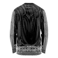 New Zealand Maori Kowhaiwhai Long Sleeve Shirt Pango Maui and Mangopare