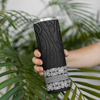 New Zealand Maori Kowhaiwhai Skinny Tumbler Pango Maui and Mangopare