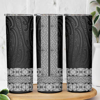 New Zealand Maori Kowhaiwhai Skinny Tumbler Pango Maui and Mangopare