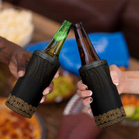 New Zealand Maori Kowhaiwhai 4 in 1 Can Cooler Tumbler Parauri Maui and Mangopare