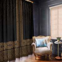 New Zealand Maori Kowhaiwhai Window Curtain Parauri Maui and Mangopare